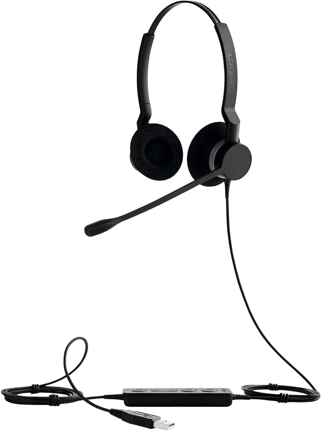 Jabra Biz 2300 USB MS Duo Wired Headset for Clear Conversations