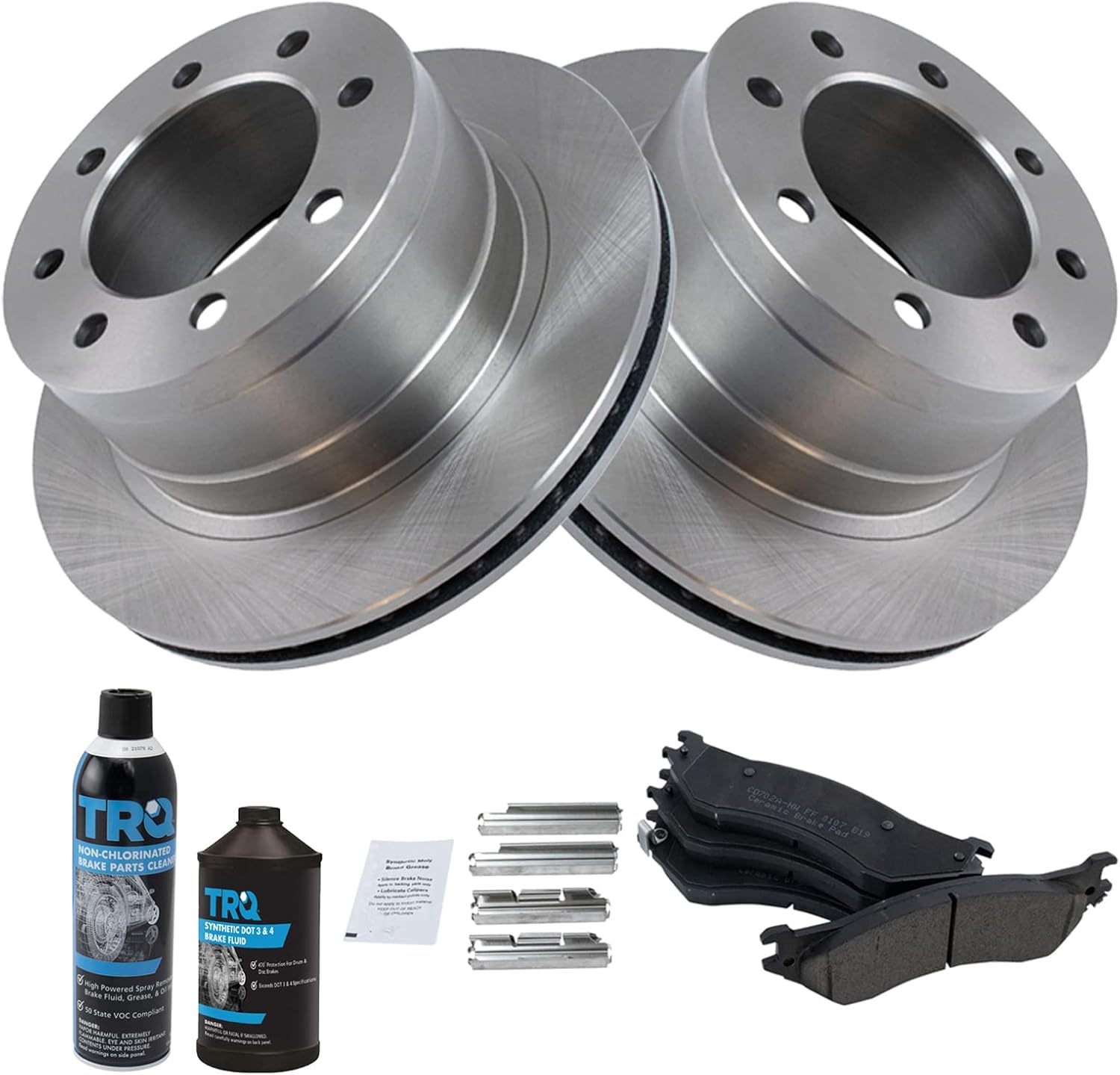 TRQ Rear Brake Pad & Rotor Kit for Dodge Ram 1500 & 2500