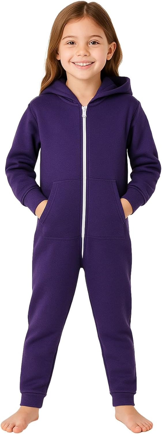 A2Z Onesie One Piece Zip Up Hooded Jumpsuit for Kids Comfort
