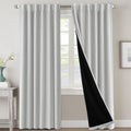 H.VERSAILTEX 100% Blackout Curtains 96 in Panels - Full Room Darkening