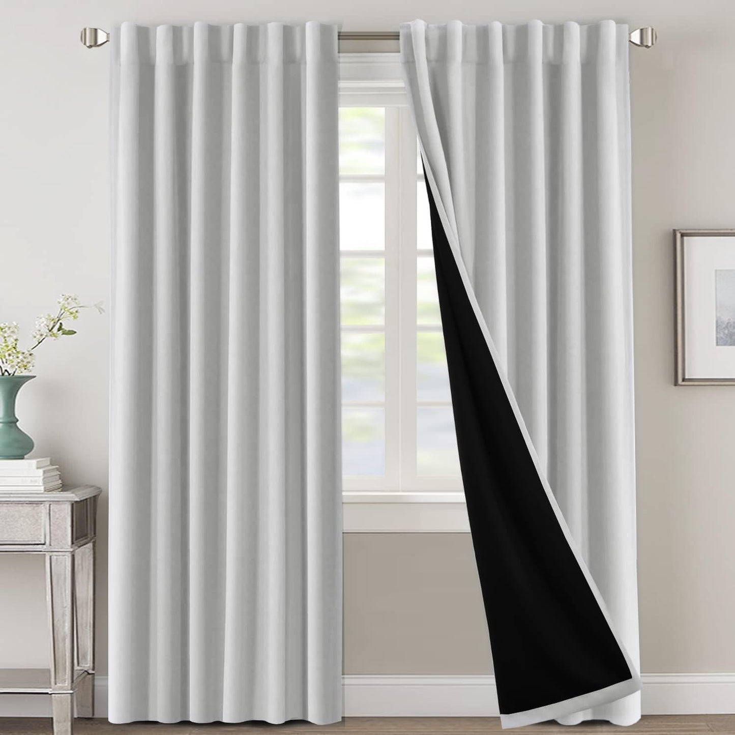 H.VERSAILTEX 100% Blackout Curtains for Bedroom and Living Room