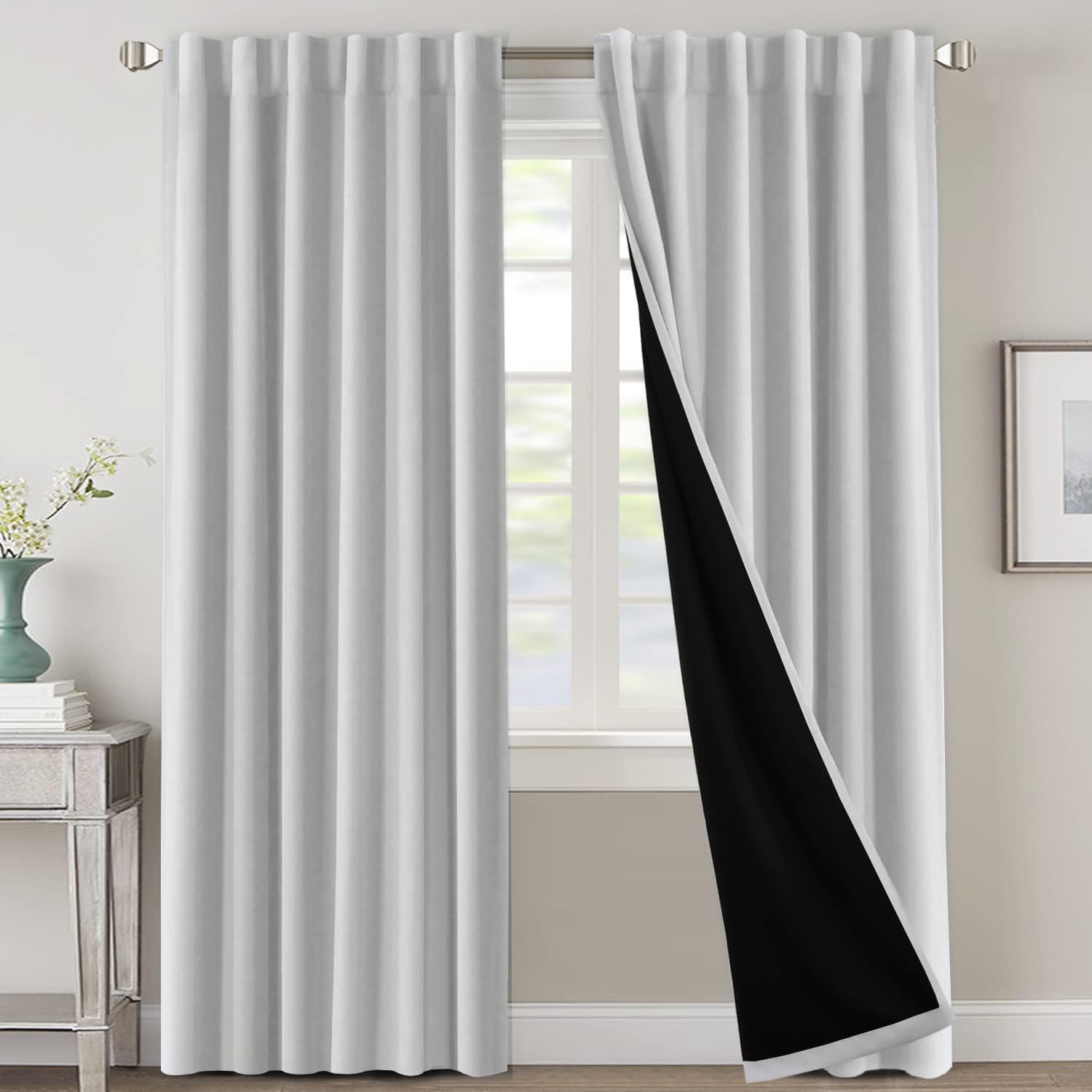 H.VERSAILTEX 100% Blackout Curtains for Bedroom and Living Room