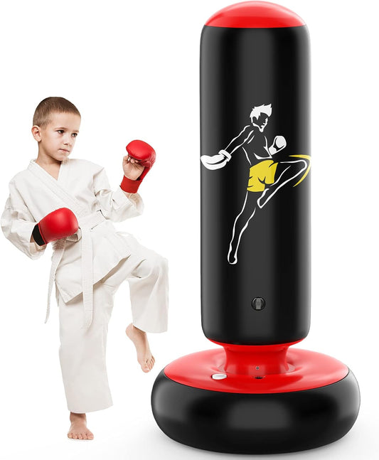 Premium 66 Inflatable Kids Punching Bag Set