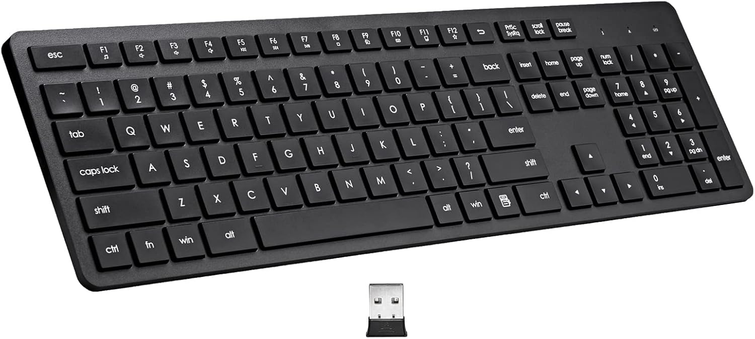 Silent Wireless Keyboard for Effortless Typing