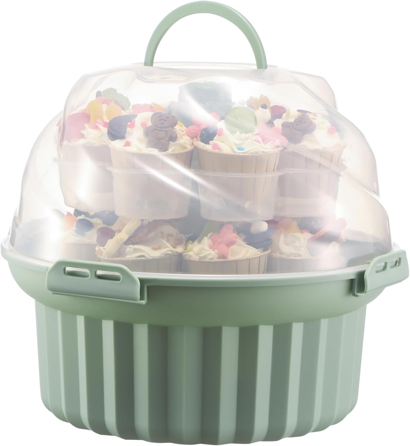 Portable Cupcake Carrier for 24 Cupcakes - 3-Tier Holder