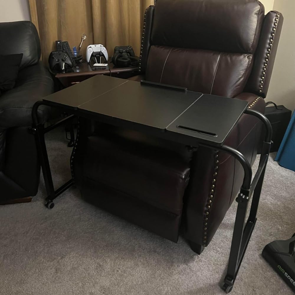 KOMOREBI Overbed Table with Wheels for Adjustable Use