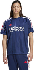 adidas Mens Hotn Crew Neck Short Sleeve Training Casual Tops - Blue