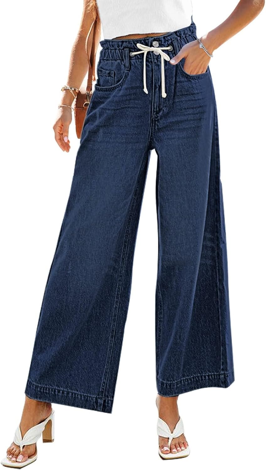GRAPENT Wide Leg Jeans for Women - Stylish High Waisted Pants