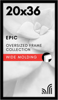20x36 Poster Frame with Polished Plexiglass - Sleek Black Frame