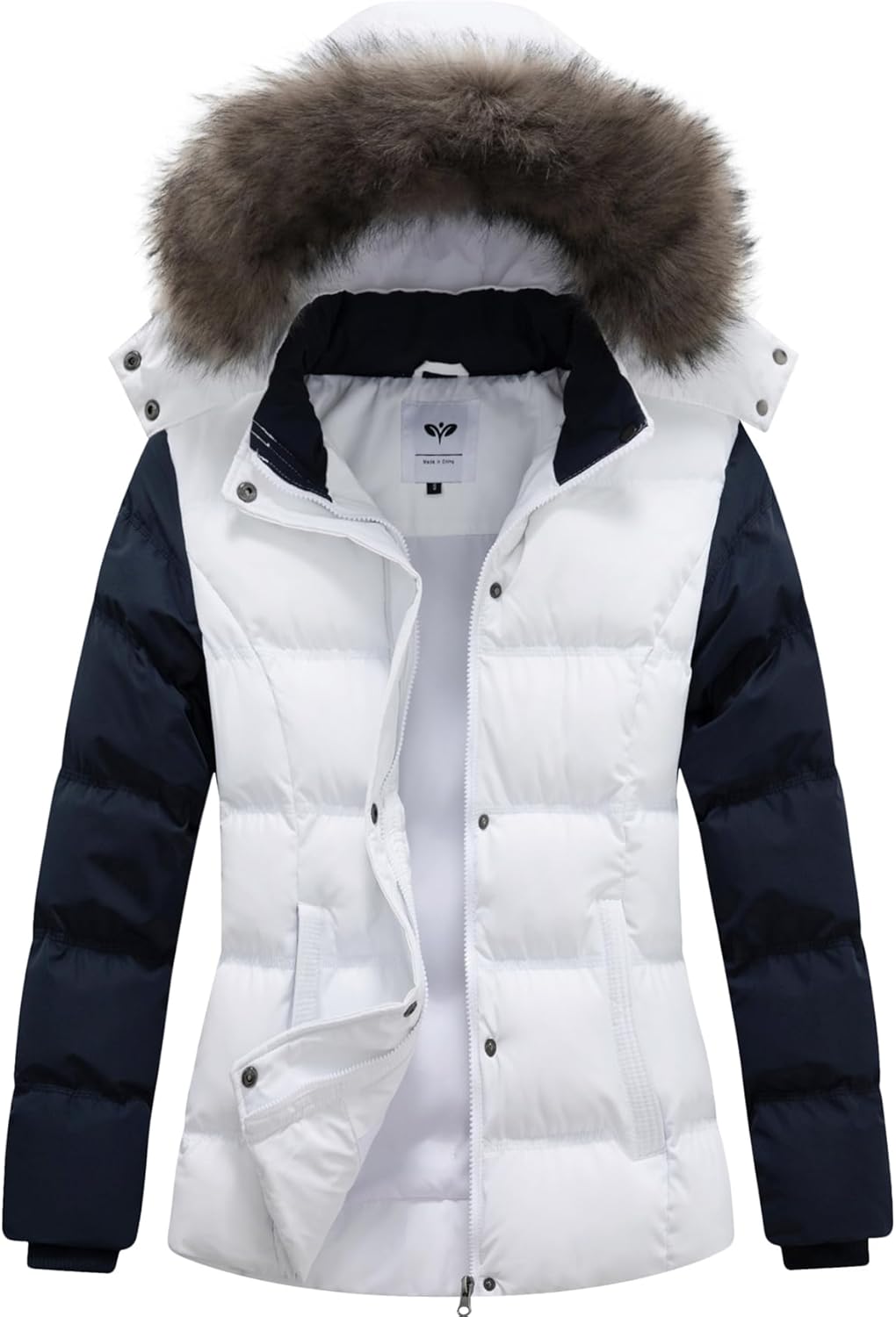 GGleaf Women's Hooded Warm Winter Coat Quilted Puffer Jacket