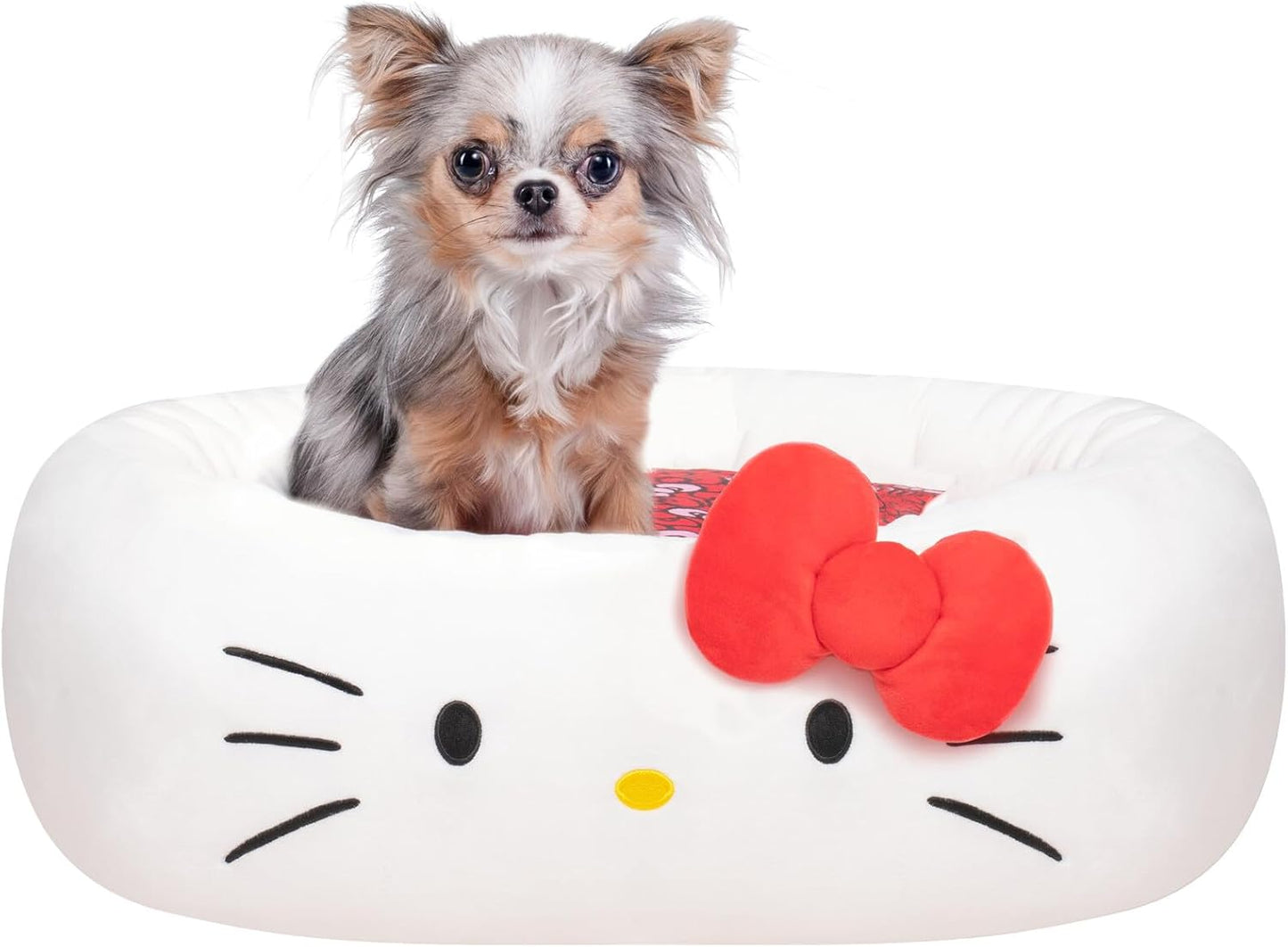 Hello Kitty Pet Bed - Soft Bolster Bed with Removable Insert