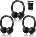 IR Headphones for Car DVD Wireless 2 Channel - 3 Pack