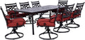 Hanover Montclair 9-Piece Outdoor Dining Set - Comfortable 8-Seat