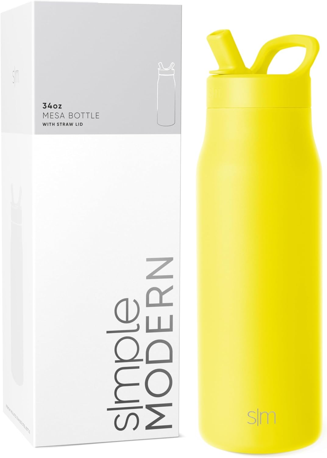 Simple Modern Insulated Water Bottle with Straw Lid for Sports