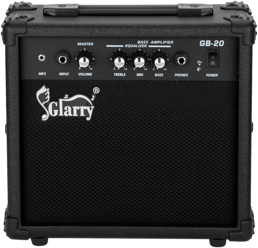 GLARRY 20W Bass Amp with MP3 Input - Portable Practice Power!