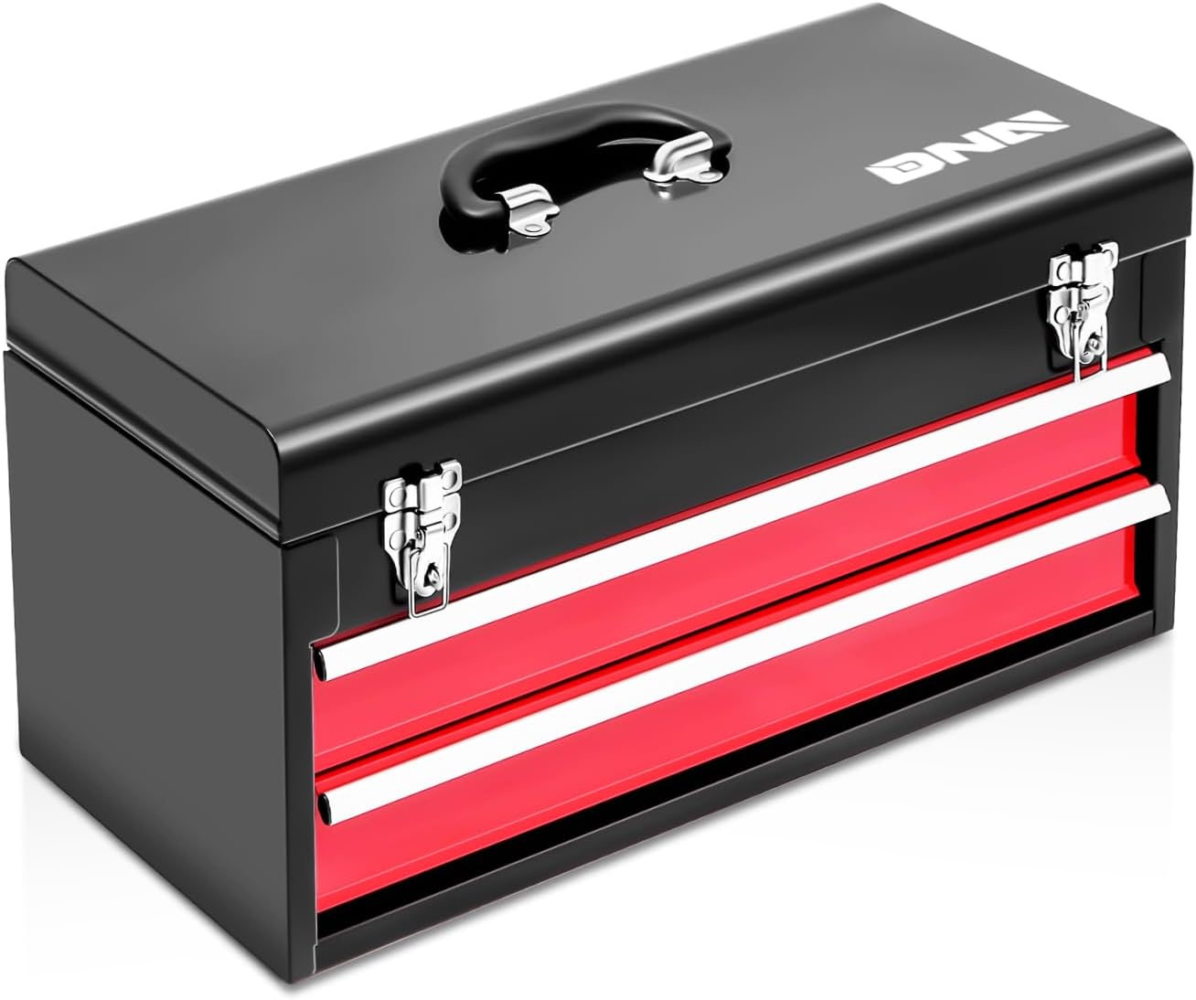 20 Inch Steel Portable Tool Box with Lockable Metal Latches
