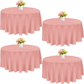 120 in Round Tablecloth 4-Pack Dusty Rose - Party & Wedding