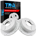TRQ Rear Performance Brake Rotors Set Compatible with Hyundai Kia