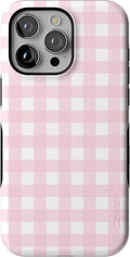 Casely iPhone 15 Pro Max Case Pink Plaid - Bold Protection