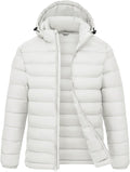 Men's Puffer Jacket with Detachable Hood - Lightweight Insulated Shoes