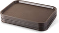 Fast Food Tray 10 by 14 in Set of 12 Brown - Lightweight Serving Trays