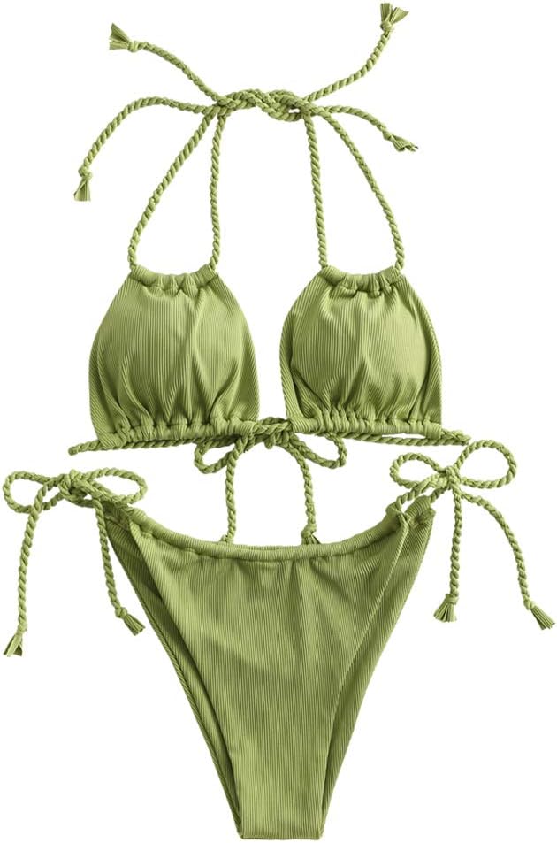 ZAFUL Triangle Bikini Sets for Women - Sexy High Cut Bathing Suit