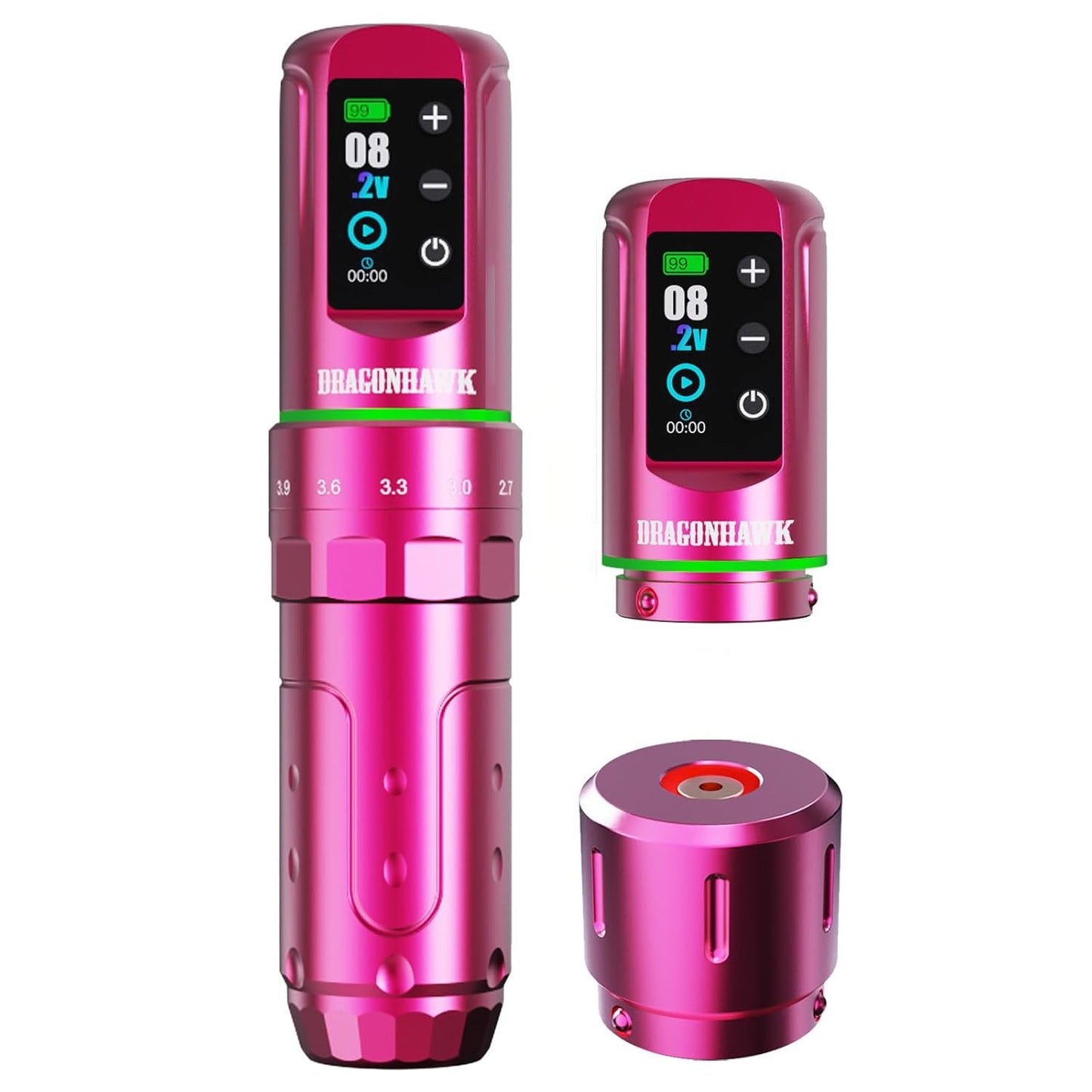 Dragonhawk L3 Cordless Tattoo Gun for Pro Artists with Power