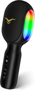 Wireless Bluetooth Karaoke Microphone with RGB Lights - Portable
