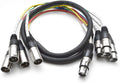 4 Channel XLR Snake Cable by Seismic Audio - 5 Feet Long