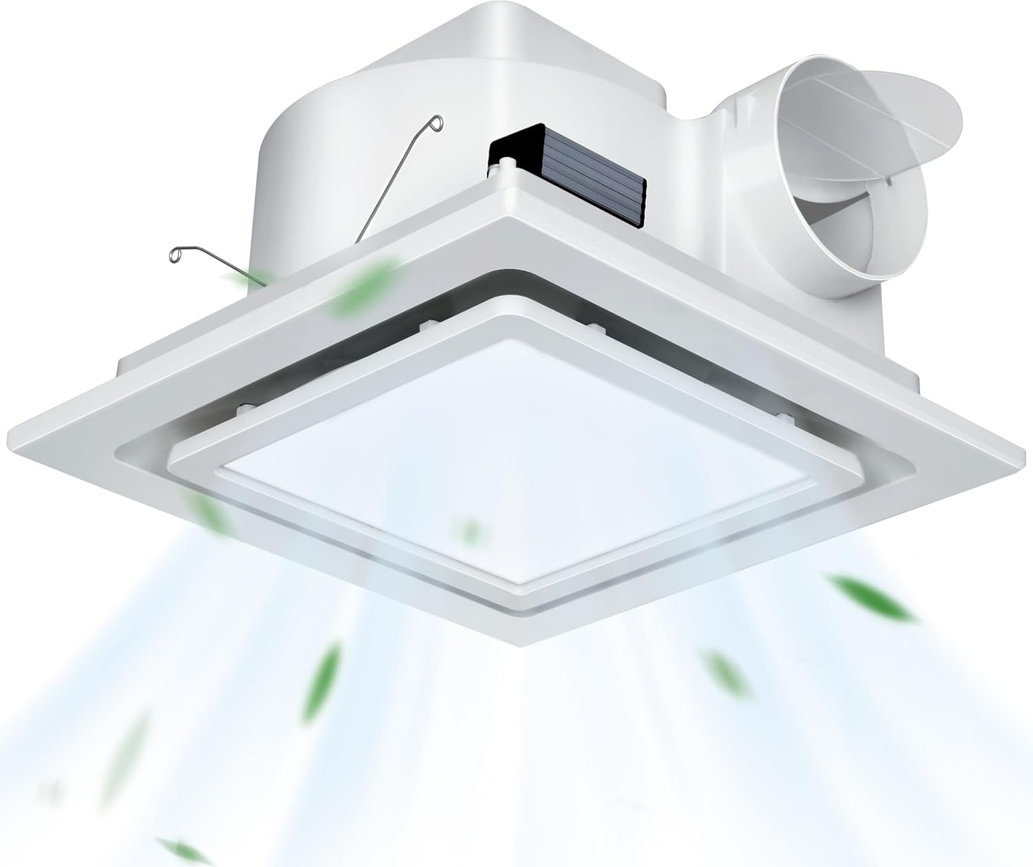 12 Inch Ultra Quiet Bathroom Fan with LED Light for Comfort