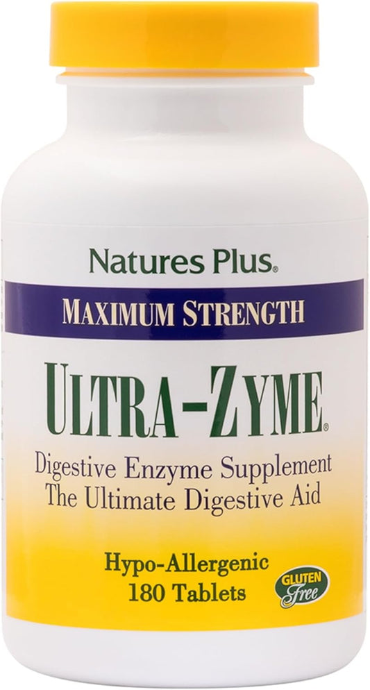 Ultra-Zyme Enzyme Supplement for Healthy Digestion - 180 Tablets