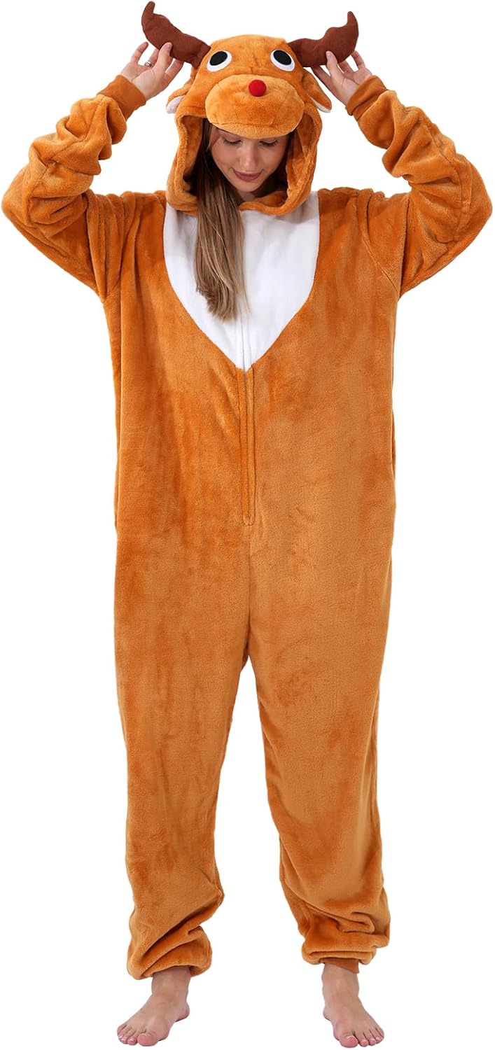 Snug Fit Adult Unisex Onesie Cosplay Costume for Halloween Fun