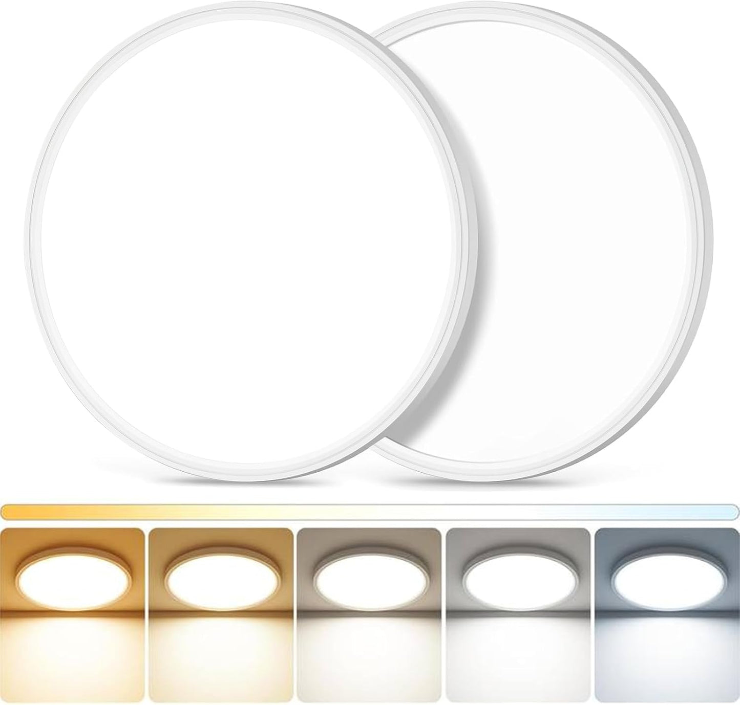 DLLT LED Flush Mount Ceiling Light: Super Slim 12 inch Fixtures