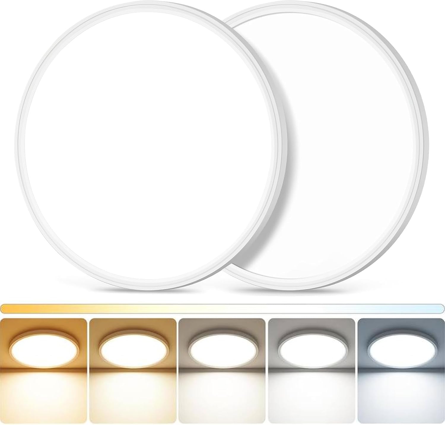 DLLT LED Flush Mount Ceiling Light: Super Slim 12 inch Fixtures