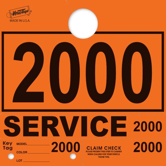 Service Dispatch Numbers RL78 Style Mirror Hang Tags for Vehicles