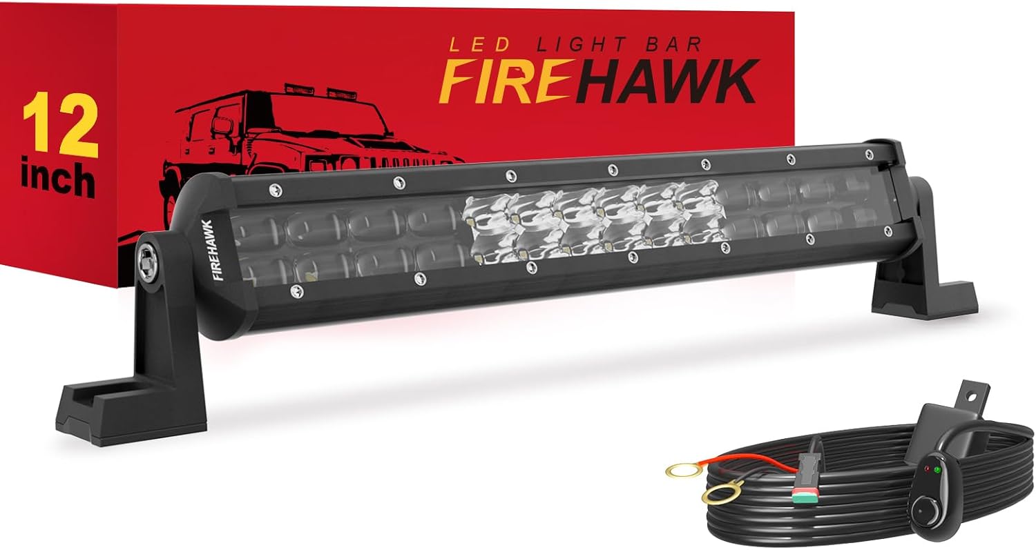 Firehawk LED Light Bar 12 Inch 40000LM for Off Road Vehicles