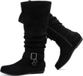 Luoika Women's Extra Wide Calf Knee High Slouchy Boots (Style YCJ8)
