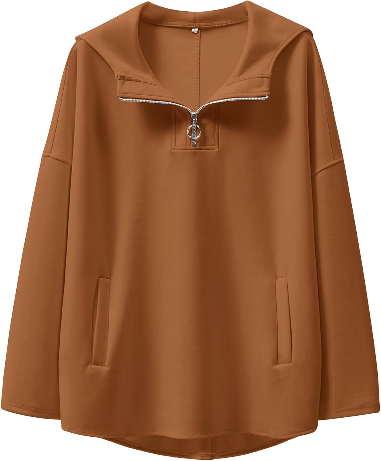 Oversized Hoodie Quarter Zip Sweatshirts for Trendy Teens