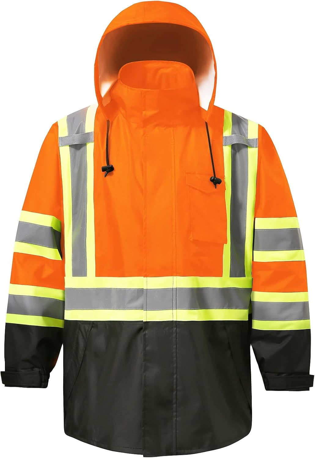 High Visibility Reflective Rain Jackets for Men Waterproof
