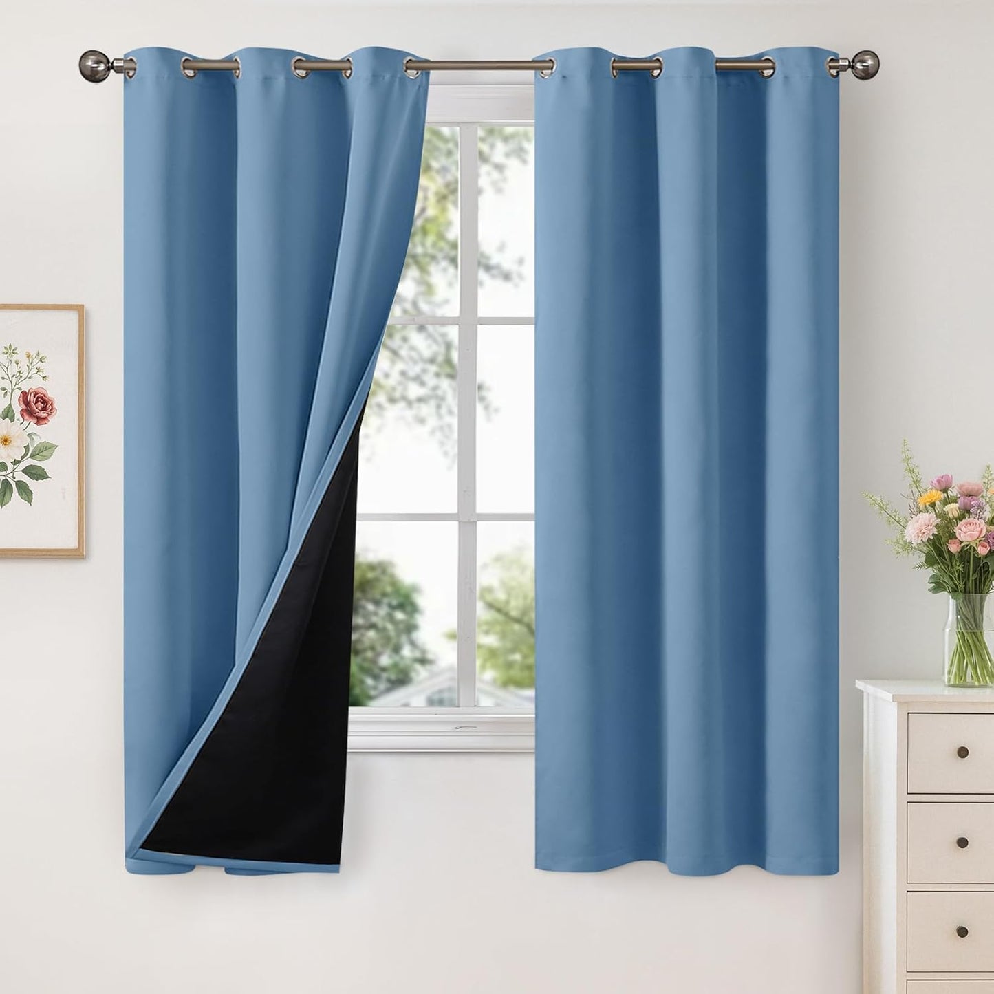 YoungsTex 100% Blackout Curtains for Bedroom and Living Room