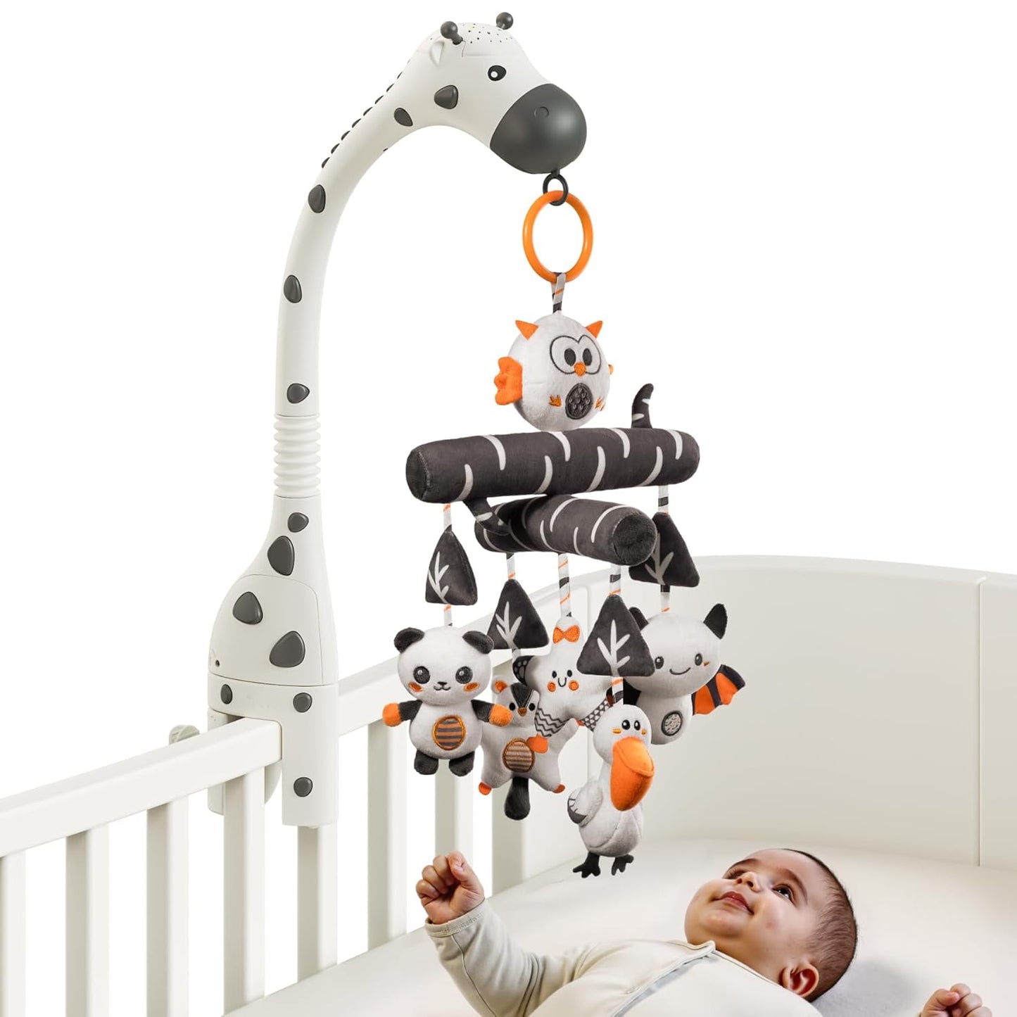 TUMAMA Baby Crib Mobile with Remote Control and Night Light