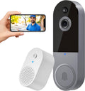 SUNNYJANE Wireless Doorbell Cam: AI Detection, 2-Way Audio, Night Vision