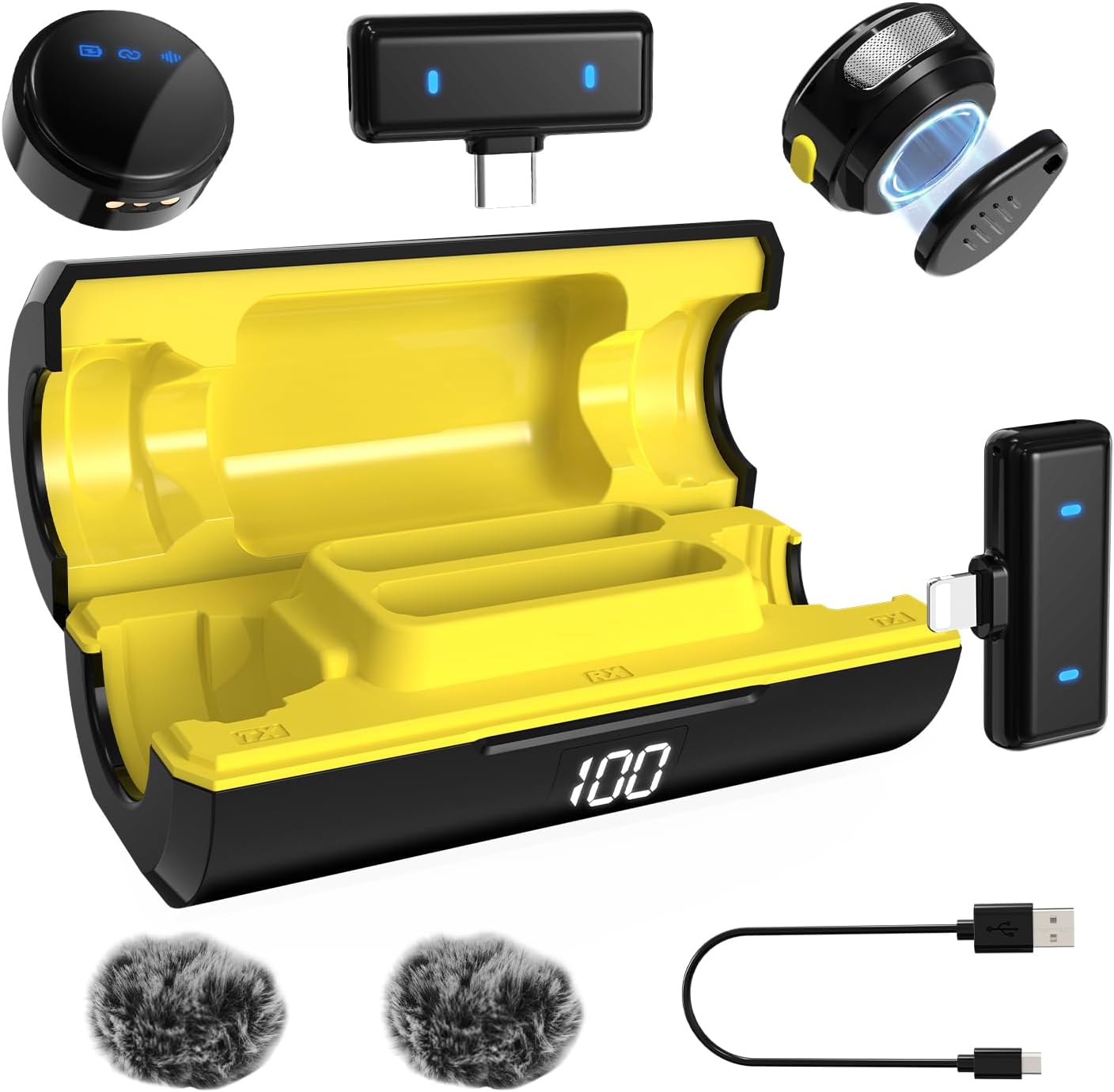 PoP voice Wireless Lavalier Microphone for iPhone and Android