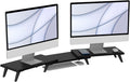 loukin Dual Monitor Stand Riser for Desk - Adjustable Height
