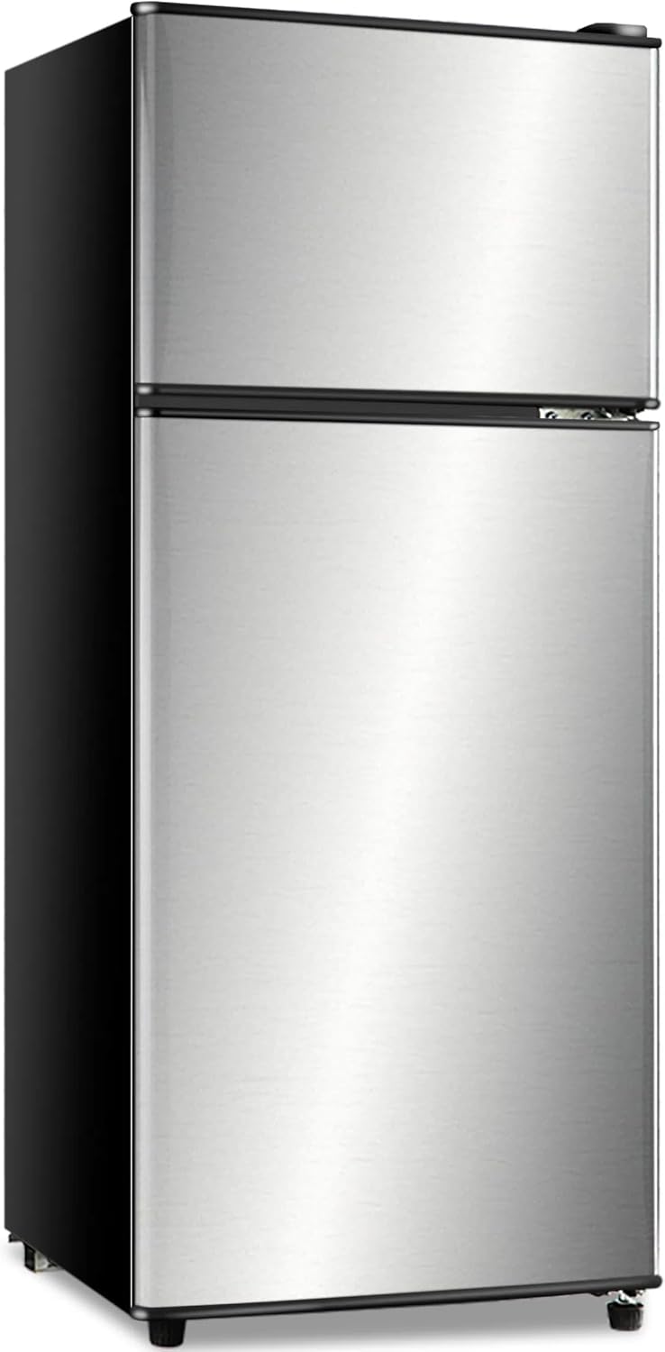 Anukis 3.8 Cu Ft Mini Fridge with Freezer for Small Spaces