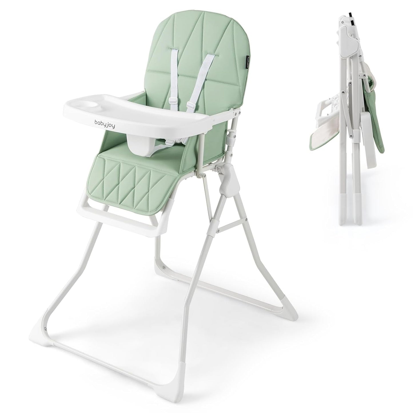 BABY JOY Foldable High Chair for Babies & Toddlers, Green