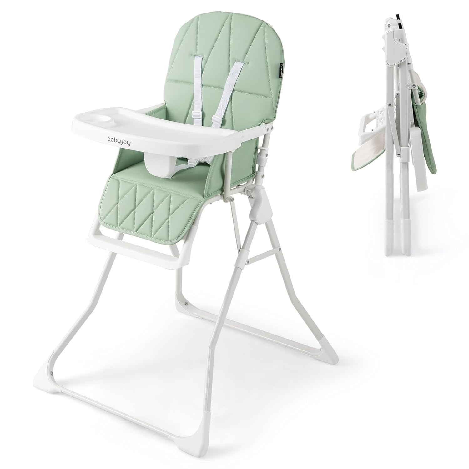 BABY JOY Foldable High Chair for Babies & Toddlers, Green