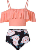 High Waisted Flounce Bikini Set - Tummy Control Off Shoulder Shoes