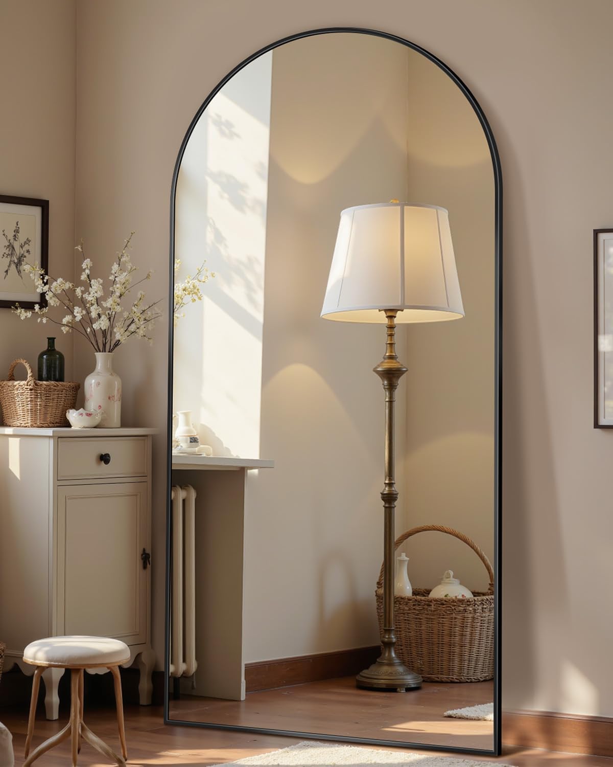 68x26 Full Length Mirror with Arched Design for Home Use