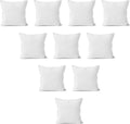 Encasa XO Throw Pillow Covers 18x18 in Set of 10 White - Simple